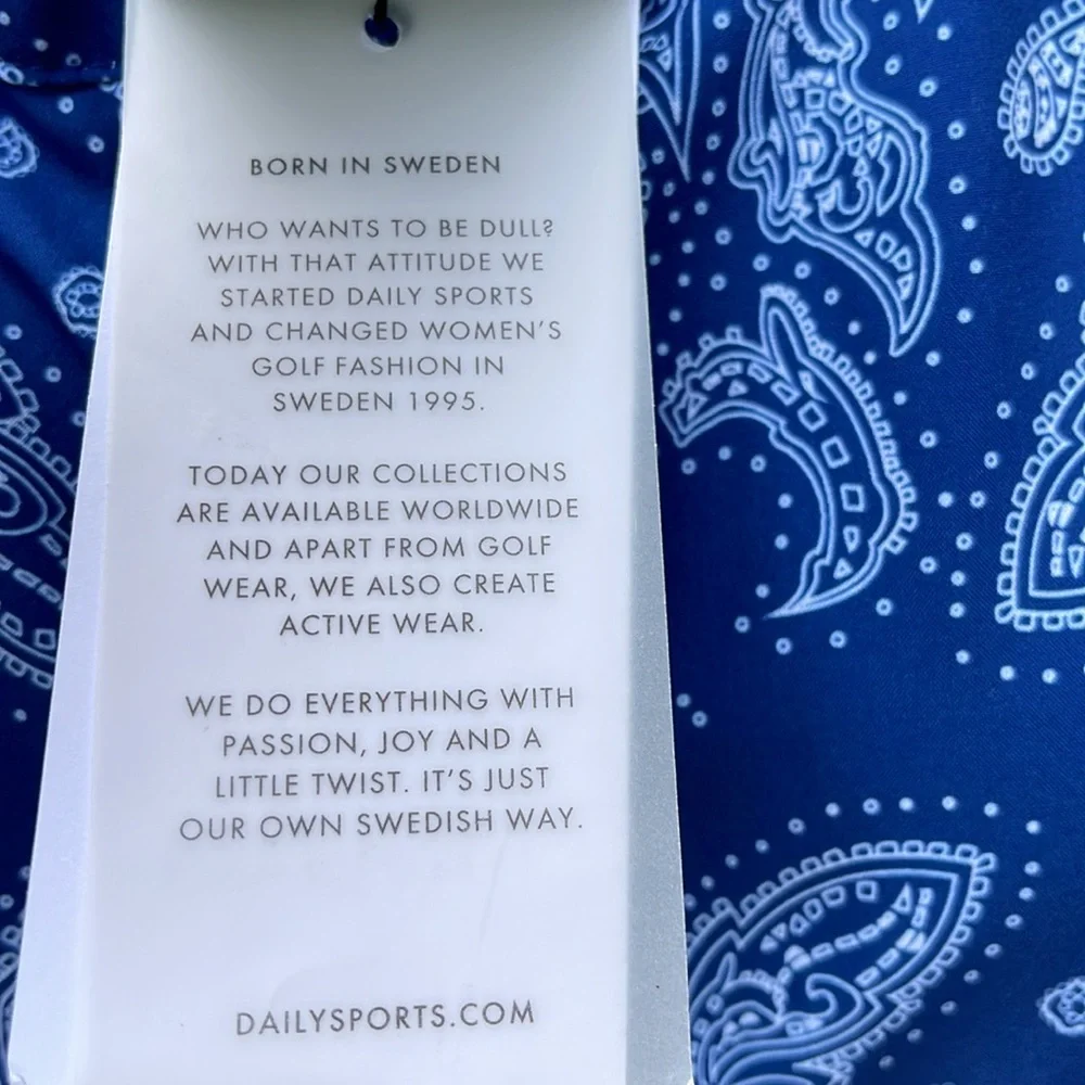 Daily Sports Sweden Golf Zippered  Wind Vest NWT's Retail $140 - Paisley- Sz Med